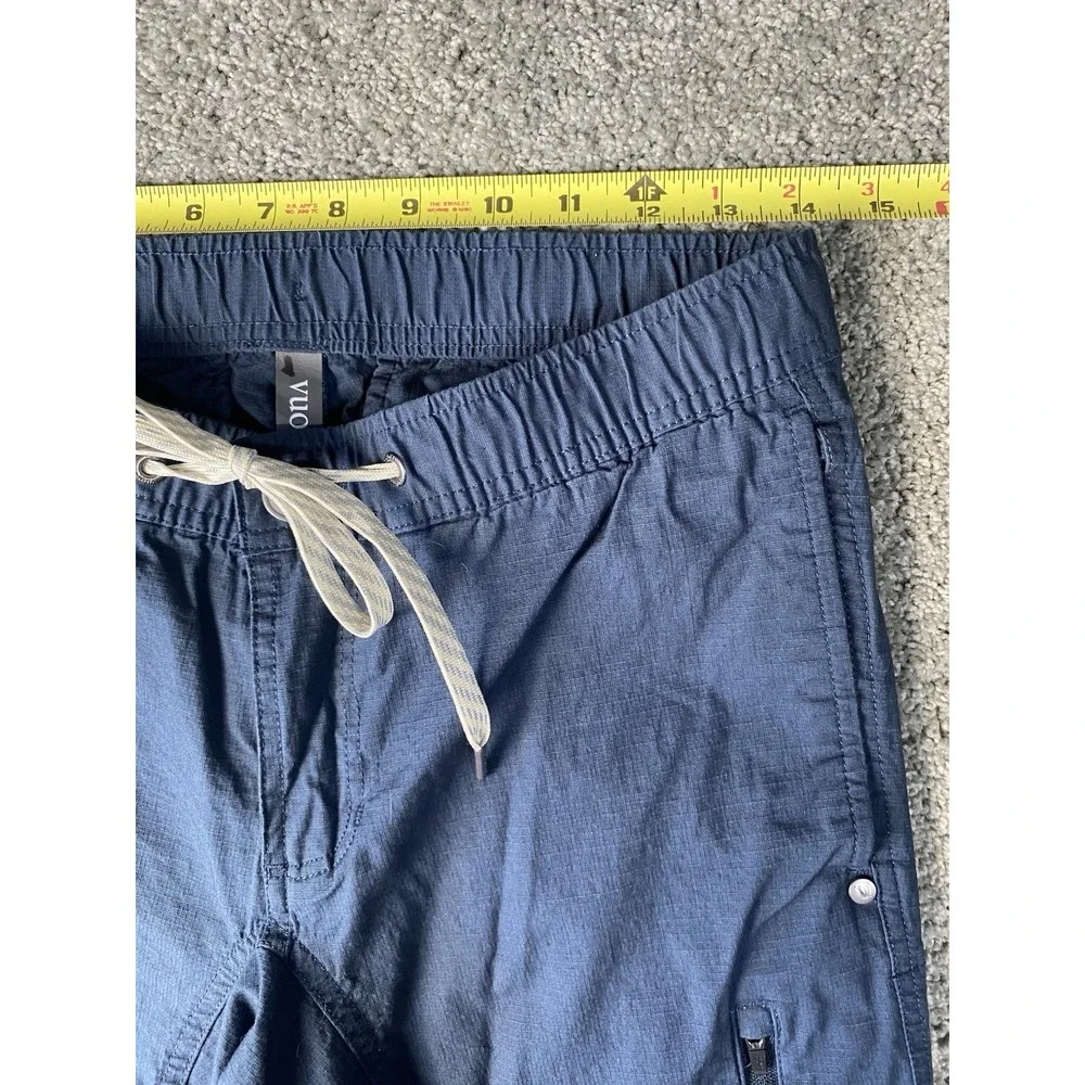 Vuori Men's Ripstop Climber Pants Blue Size Small Khaki Stretch Drawstring V412